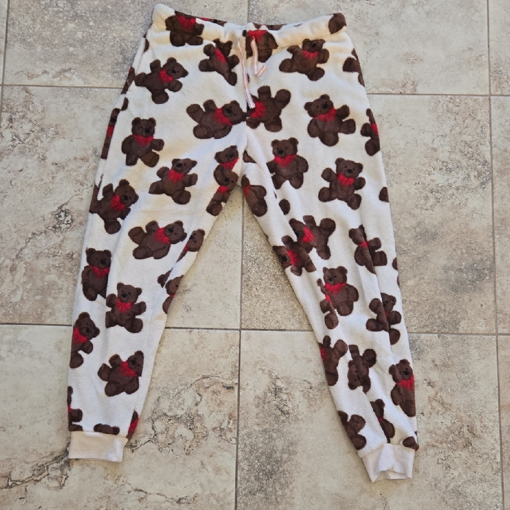 Cozy Teddy Bear Print Bottoms